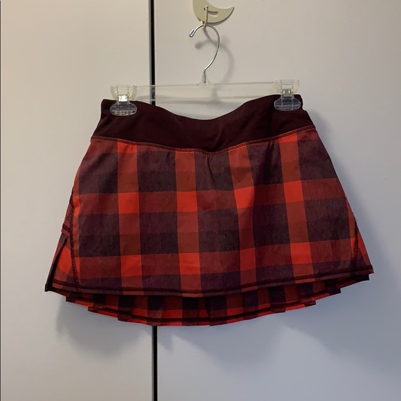 Lululemon pace setter skirt - red plaid - Picture 1 of 2